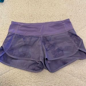 Lulu Lemon speed up short 2.5 tie-dye purple limited edition color.